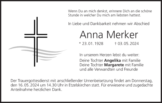 Anzeige von Anna Merker von MGO
