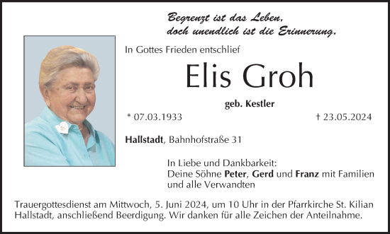 Anzeige von Elis Groh von MGO