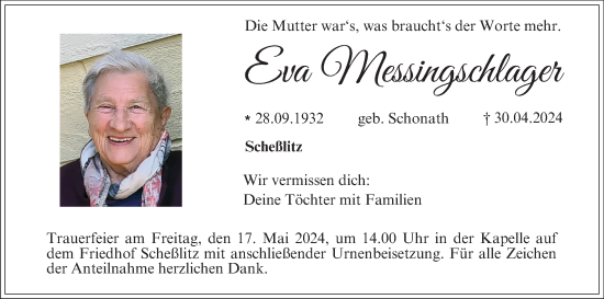 Anzeige von Eva Messingschlager von MGO