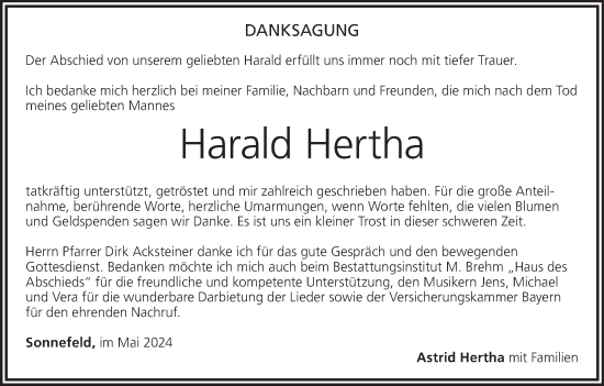 Anzeige von Harald Hertha von MGO