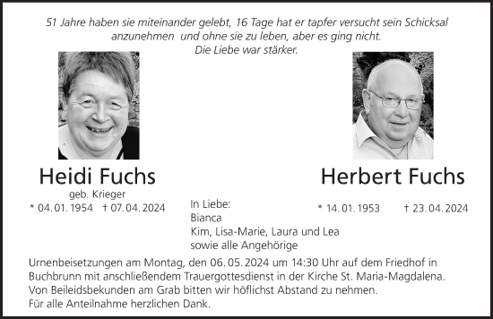 Anzeige von Heidi Fuchs von MGO