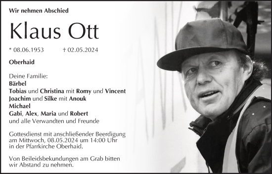 Anzeige von Klaus Ott von MGO