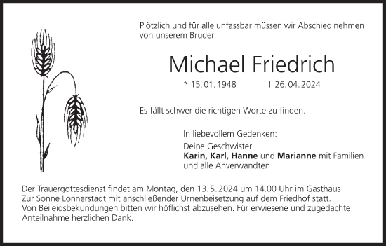 Anzeige von Michael Friedrich von MGO
