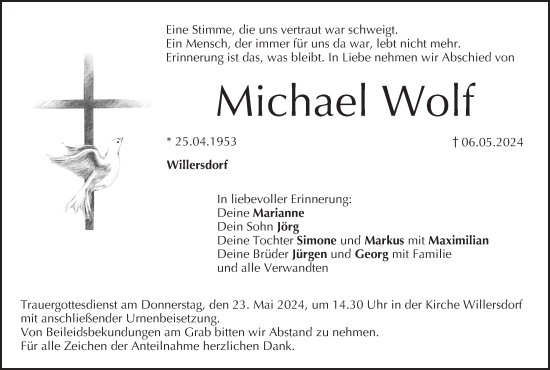 Anzeige von Michael Wolf von MGO