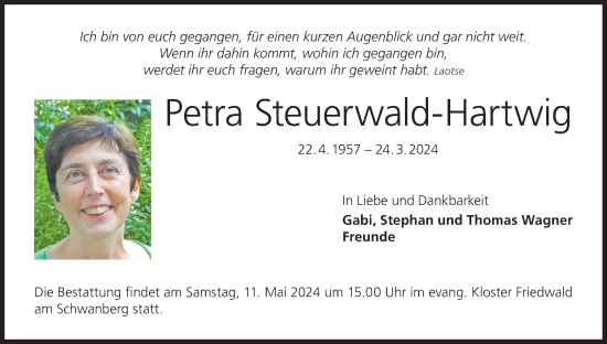 Anzeige von Petra Steuerwald-Hartwig von MGO