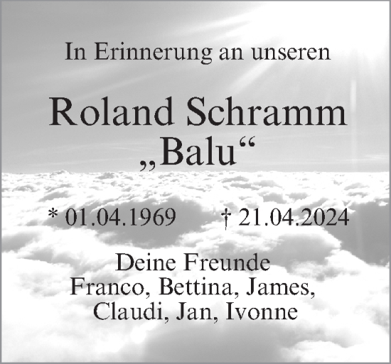 Anzeige von Roland Schramm von MGO