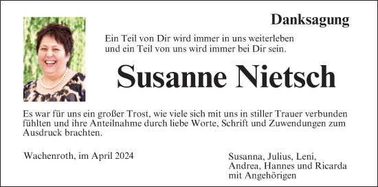 Anzeige von Susanne Nietsch von MGO