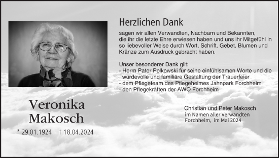 Anzeige von Veronika Makosch von MGO