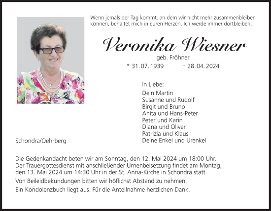Anzeige von Veronika Wiesner von MGO