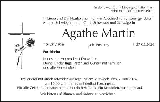Anzeige von Agathe Martin von MGO