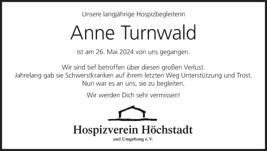 Anzeige von Anne Turnwald von MGO