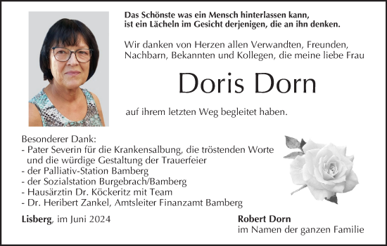 Anzeige von Doris Dorn von MGO