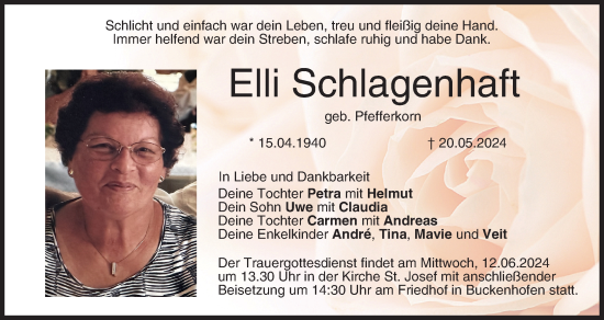 Anzeige von Elli Schlagenhaft von MGO