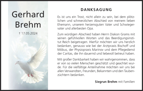 Anzeige von Gerhard Brehm von MGO