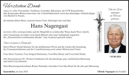 Anzeige von Hans Nagengast von MGO