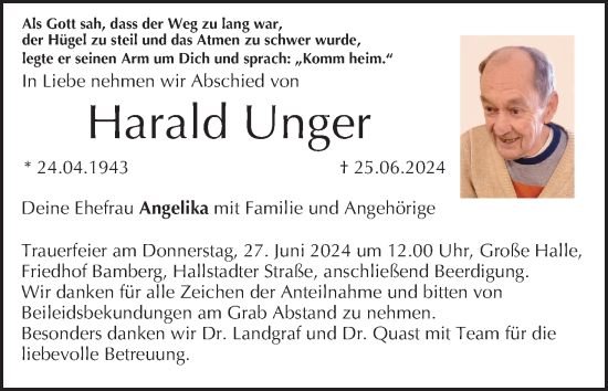 Anzeige von Harald Unger von MGO
