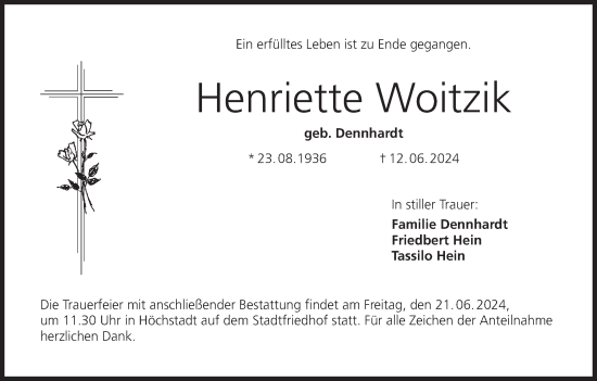 Anzeige von Henriette Woitzik von MGO