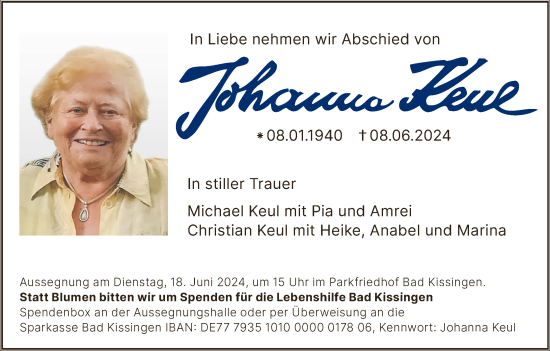 Anzeige von Johanna Keul von MGO