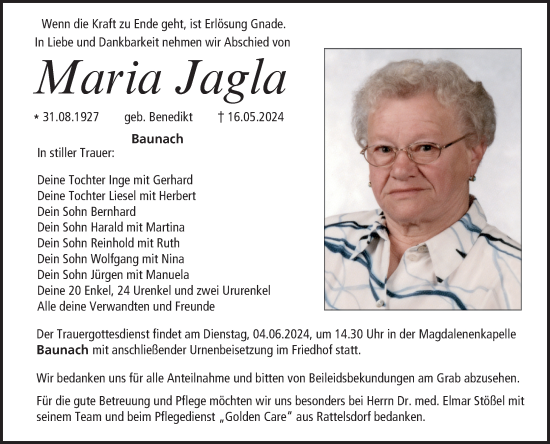 Anzeige von Maria Jagla von MGO