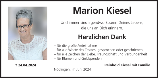 Anzeige von Marion Kiesel von MGO