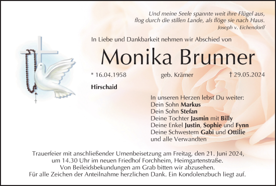 Anzeige von Monika Brunner von MGO