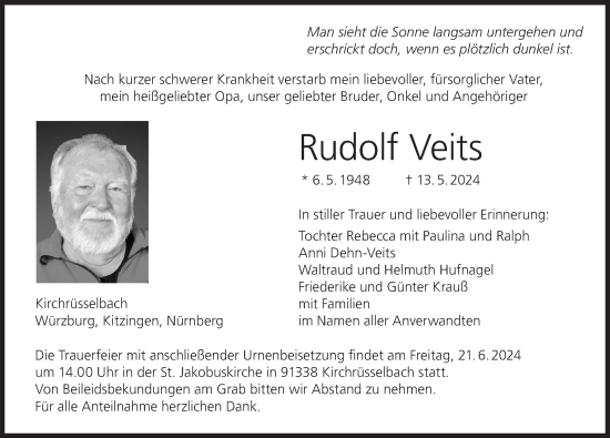 Anzeige von Rudolf Veits von MGO