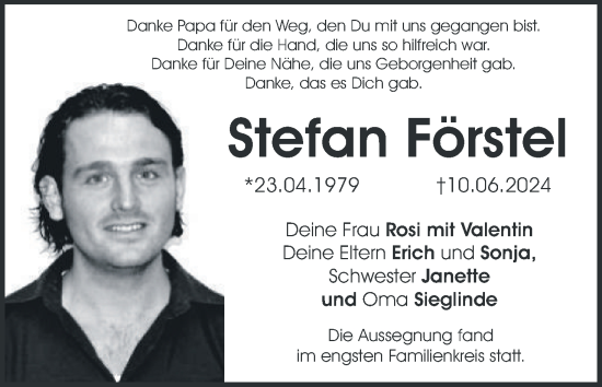 Anzeige von Stefan Förstel von MGO