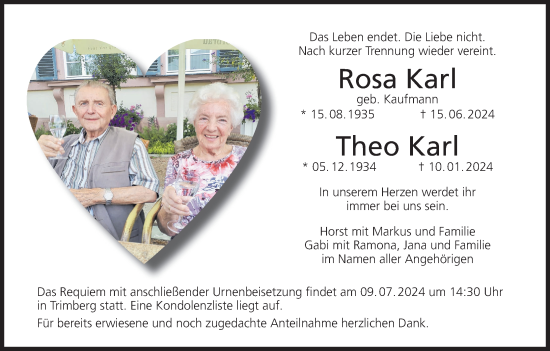 Anzeige von Theo Karl von MGO