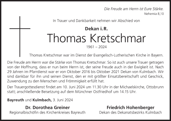 Anzeige von Thomas Kretschmar von MGO