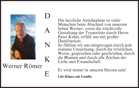 Anzeige von Werner Römer von MGO