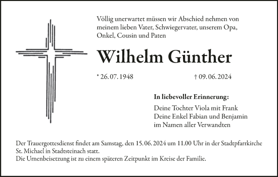 Anzeige von Wilhelm Günther von MGO