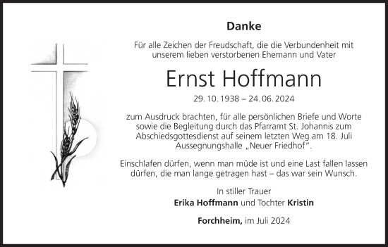 Anzeige von Ernst Hoffmann von MGO