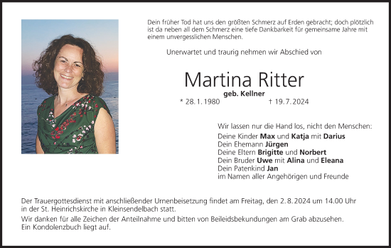 Anzeige von Martina Ritter von MGO