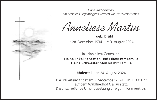 Anzeige von Anneliese Martin von MGO