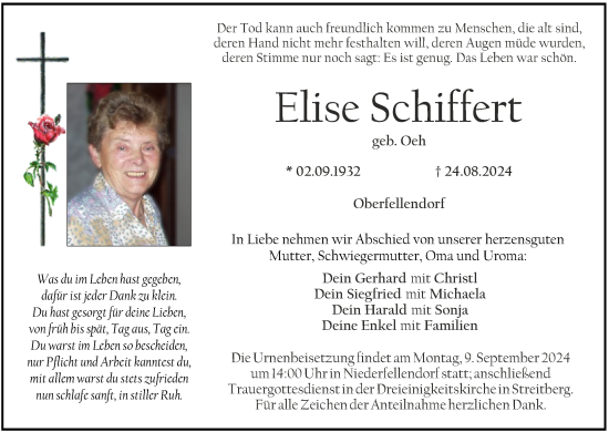 Anzeige von Elise Schiffert von MGO
