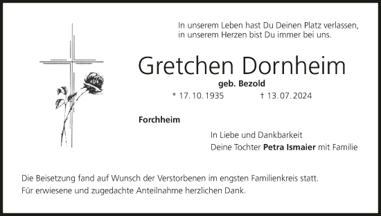 Anzeige von Gretchen Dornheim von MGO