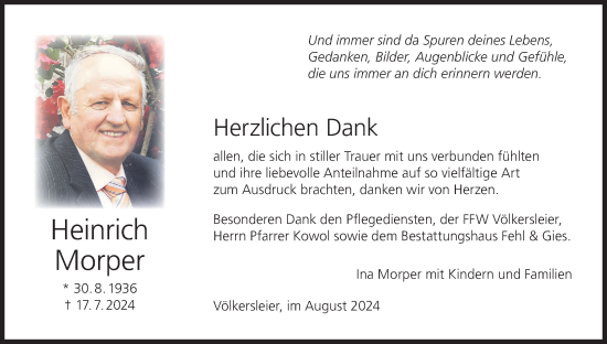 Anzeige von Heinrich Morper von MGO