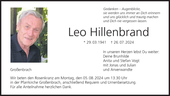 Anzeige von Leo Hillenbrand von MGO