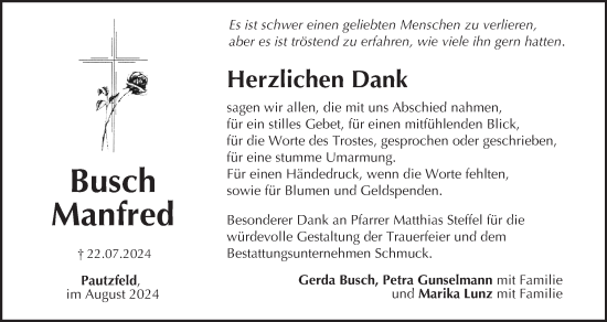 Anzeige von Manfred Busch von MGO