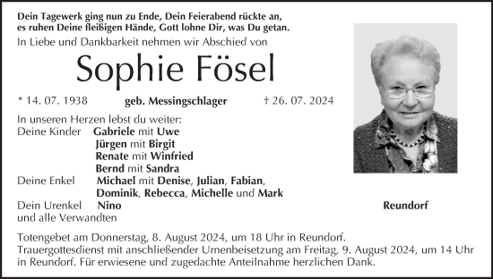 Anzeige von Sophie Fösel von MGO