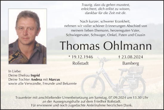 Anzeige von Thomas Ohlmann von MGO