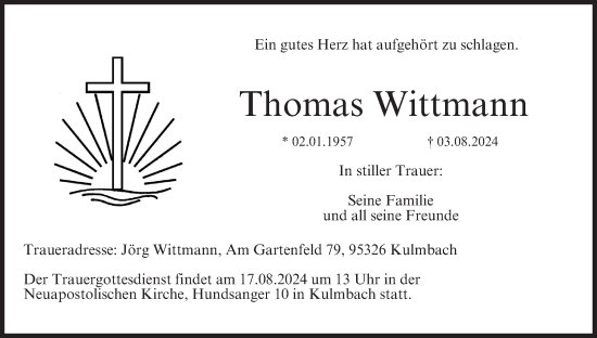 Anzeige von Thomas Wittmann von MGO