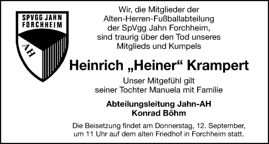 Anzeige von Heinrich Krampert von MGO