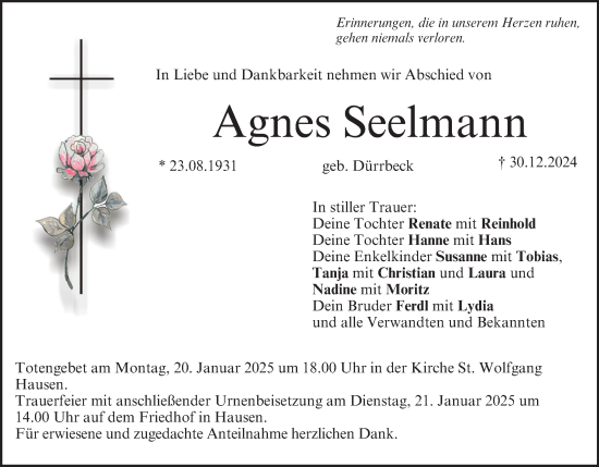 Anzeige von Agnes Seelmann von MGO