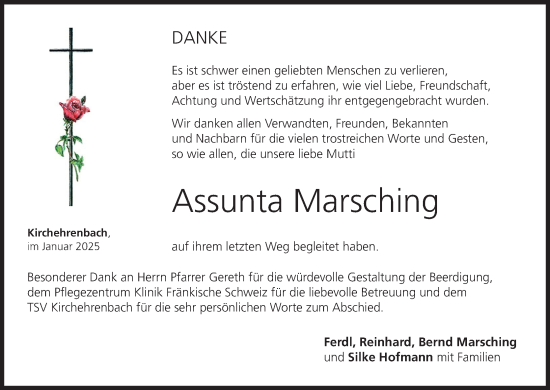 Anzeige von Assunta Marsching von MGO