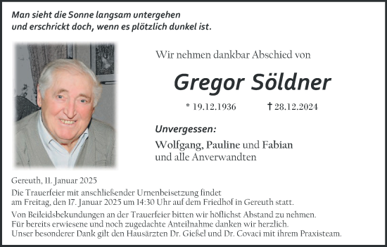 Anzeige von Gregor Söldner von MGO
