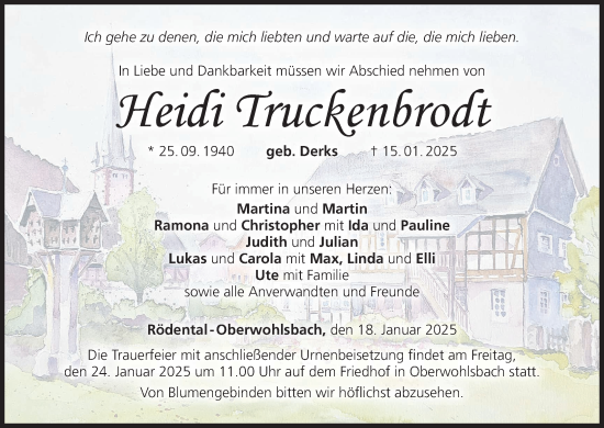 Anzeige von Heidi Truckenbrodt von MGO