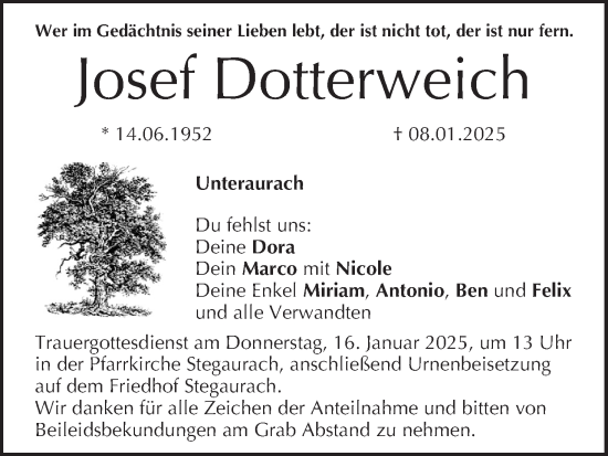 Anzeige von Josef Dotterweich von MGO