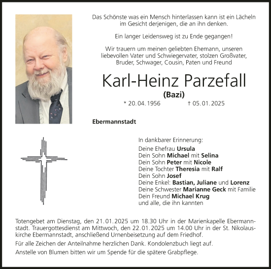 Anzeige von Karl-Heinz Parzefall von MGO
