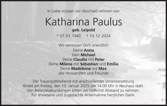 Anzeige von Katharina Paulus von MGO